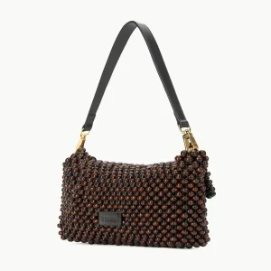 STAUD Timmy Convertible Shoulder Bag in Dark Brown