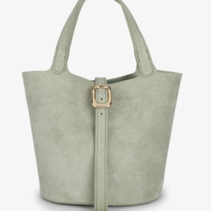 REMI/REID Joya Mini Faux Suede Bucket in Celadon