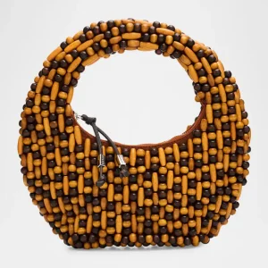 STAUD Reef Bag in Multi Wood Beads