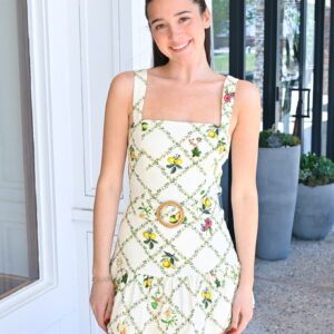 AMANDA UPRICHARD Lena Romper in Almond Multi