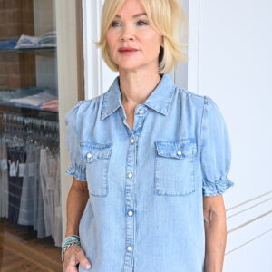 GENERATION LOVE Minella Denim Shirt in Light Blue