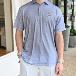 PETER MILLAR Border Performance Jersey Polo with OU/SEC in Iron