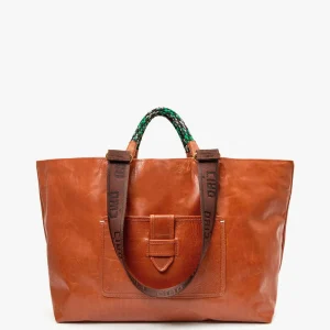 CLARE V Grande Bateau Tote in Camel