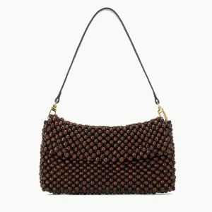 STAUD Timmy Convertible Shoulder Bag in Dark Brown