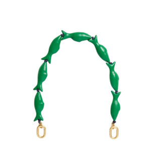 CLARE V Shortie Sardine Strap in Emerald