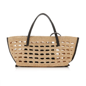 STAUD Christos Mini Tote in Raffia Crochet