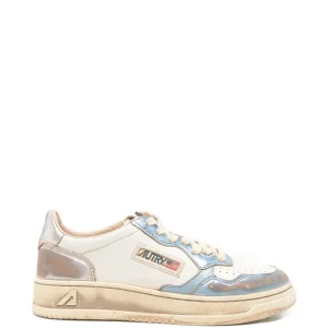 AUTRY Medalist Super Vintage Low Sneaker in Blue/Silver