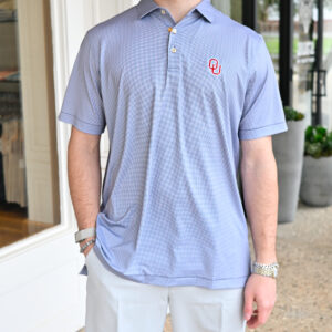 PETER MILLAR Border Performance Jersey Polo with OU/SEC in Iron