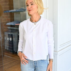 FRANK & EILEEN Jackie HJ Cardigan in White