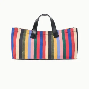 STAUD Port Tote in Artist Stripe