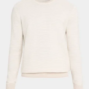 rag & bone Harvey Stripe Crewneck Sweater in Chalk
