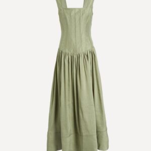 AJE Spirelle Midi Dress in Moss
