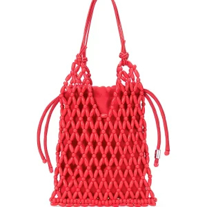 STAUD Karla Bag in Red Rose