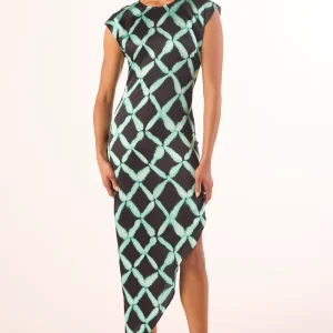 MISA Lydia Dress in Painted Lattice