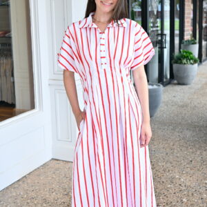LUSANA Spencer Dress in Summer Stripe