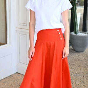 LUSANA Kyla Skirt in Crimson