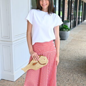 LUSANA Kyla Skirt in Marlo Stripe