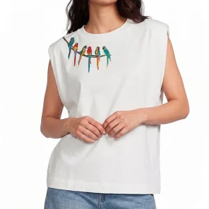 FARM RIO Birds on Branch Tank Top in Off-White
