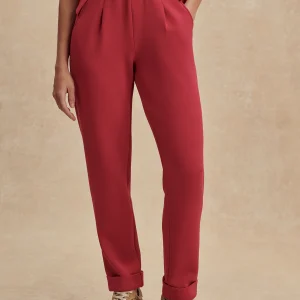 VARLEY The Rolled Cuff Pant 28.5 in Rich Raspberry