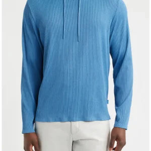 JOHNNIE-O Hoppin Heather Performance Hoodie in Sailor