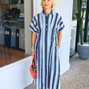 LUSANA Spencer Dress in Harbour Stripe