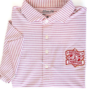 JOHNNIE-O Stetsons Polo in Crimson with Men's College World Series Champions Logo