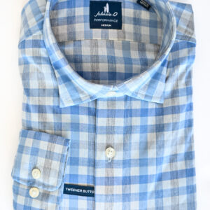 JOHNNIE-O Cay Exploded Gingham in Maliblu