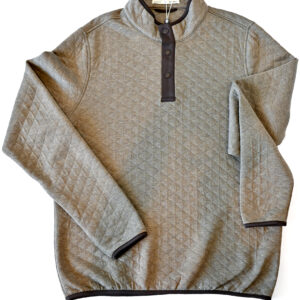 HOLDERNESS & BOURNE The Sullivan Quarter Snap in Heathered Driftwood