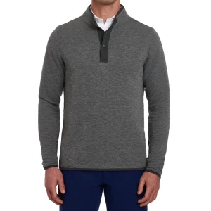 HOLDERNESS & BOURNE The Sullivan Quarter-Snap in Heathered Charcoal
