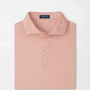 PETER MILLAR Casablanca Performance Jersey Polo in Faded Scarlet