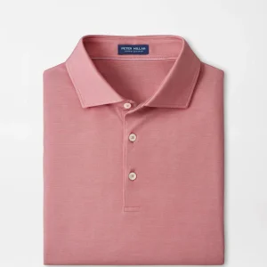 PETER MILLAR Excursionist Flex Polo in Faded Scarlet