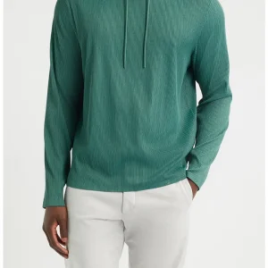 JOHNNIE-O Hopping Heather Performance Hoodie in Zest