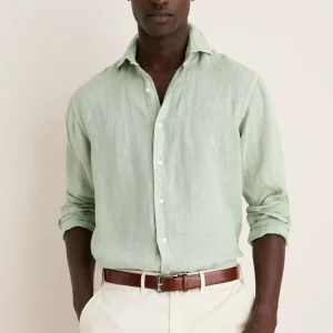 PETER MILLAR Shoreside Linen Sport Shirt in Grandview