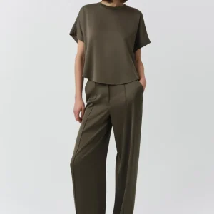 SIMKHAI Addy Satin Combo Tee in Sea Turtle