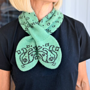 GUEST IN RESIDENCE Bandana Bowtie Scarf in Highland/Burnt Cocoa