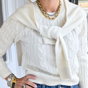 DESIGN HISTORY Long Sleeve Double Layer Pullover in Canvas