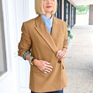 ESSENTIEL ANTWERP Kendra Oversized Blazer in Camel Club