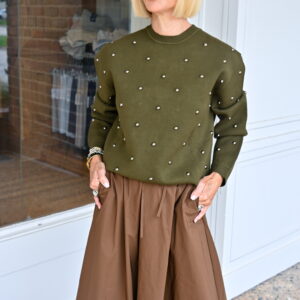 ESSENTIEL ANTWERP Keely2 Elasticated Wide Skirt in Bear Me