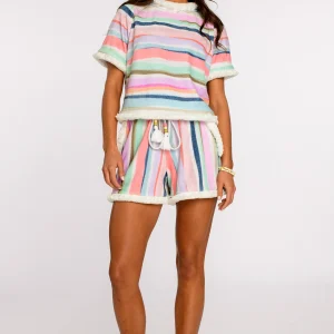 ELIZABETH AND JAMES Charlie Short in Sherbet Stripe