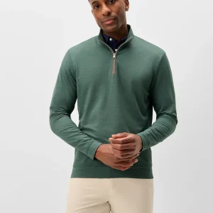 JOHNNIE-O Sof Tech Performance 1/4 Zip in Evergreen