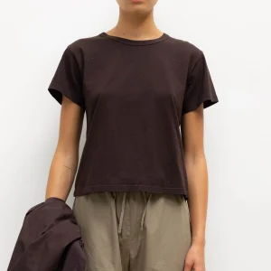 LESET The Margo Tee in Chocolate