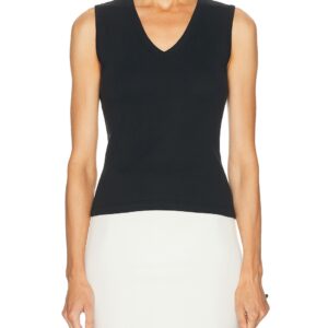 LESET Nando Sleeveless V-Neck in Black