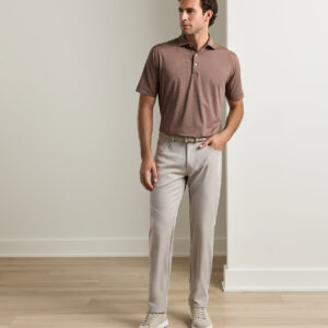 PETER MILLAR eb66 Melange Performance Five-Pocket Pant in Sand