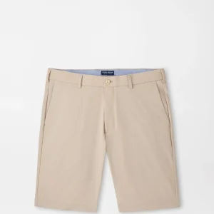 PETER MILLAR Matlock Seersucker Performance Short in Khaki