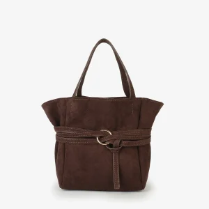 REMI/REID Blythe Mini Faux Suede in Chocolate