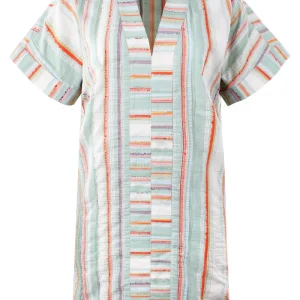 FINLEY Tao Stripe Dress in Mint/Coral/Multi
