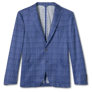 JOHNNIE-O Donington Top Shelf Plaid Sport Coat in Lapis