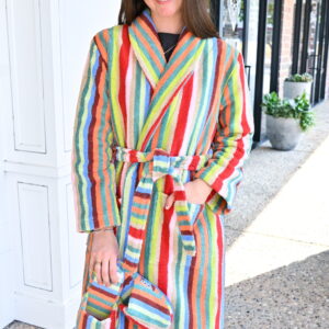 DUSEN DUSEN Butterfly Stripe Bathrobe