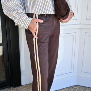 rag & bone Miramar Terry Track Pull On in Chocolate