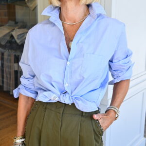 FRANK & EILEEN Relaxed Button-Up Shirt in French Blue